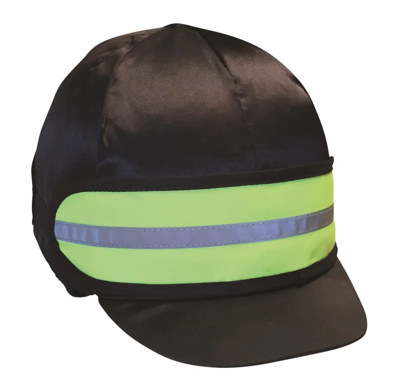 Hy Equestrian Reflector Elasticated Hat Band - Yellow